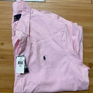 NWT Polo Ralph Lauren Pink & White Pinstripe LS Buttondown